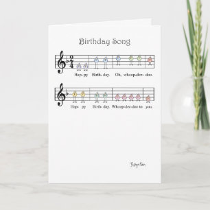 CARTE CHANSON D'ANNIVERSAIRE