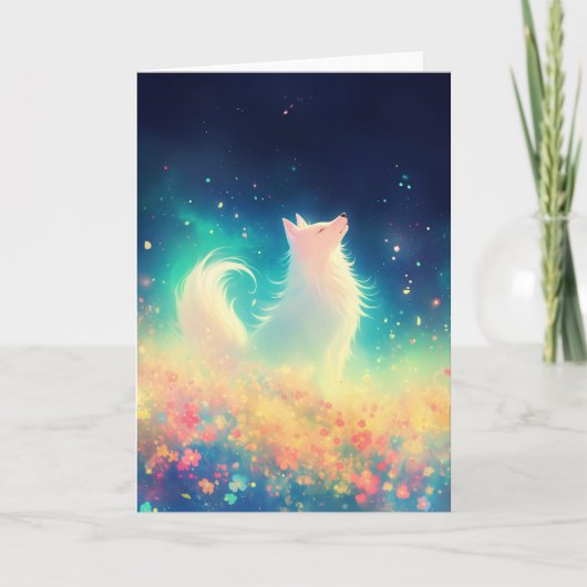 Carte Chanson de nuit Ethereal Wolf (Devant)