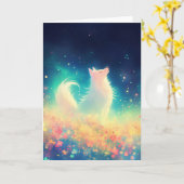 Carte Chanson de nuit Ethereal Wolf (Fleur jaune)