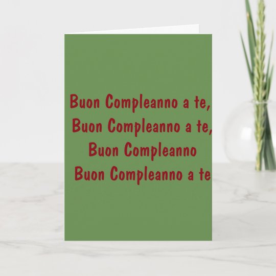 Carte Chanson Italienne D Anniversaire De De A Zazzle Be