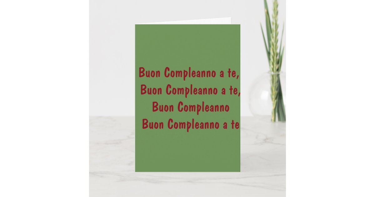 Carte Chanson Italienne D Anniversaire De De A Zazzle Be