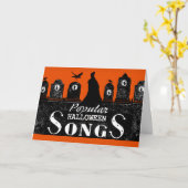 Carte Chansons de Halloween (Fleur jaune)