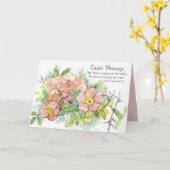 Carte Chant de bénédictions de Pâques du Cantique des Ca (Fleur jaune)