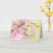 Carte Chant de Fête des Mères de Salomon 2:12 Bible Vers (Fleur jaune)