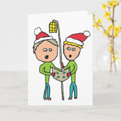 Carte Chant de Noël (Fleur jaune)