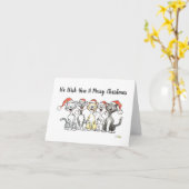 Carte Chanter des chats Joyeux Noël (Fleur jaune)