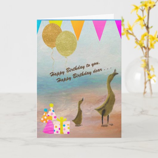 CARTE CHANTER ET MERRIER POUR UN JOLI ANNIVERSAIRE (Fleur jaune)