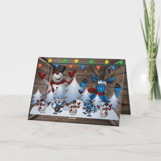 Carte Chanter Frosty Le Snowman Et Les Rennes (Dos)