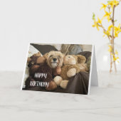 CARTE CHANTER *JOLI ANNIVERSAIRE* JUSTE POUR * VOUS* (Fleur jaune)