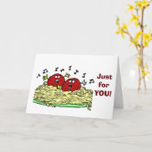 CARTE "CHANTER LA MEATBALL" JUSTE POUR "VOTRE" ANNIVERSA (Fleur jaune)