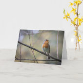 Carte Chanter Robin (Fleur jaune)