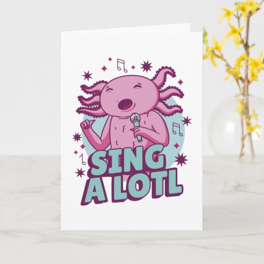 Carte Chanter un long chant Axolotl (Fleur jaune)