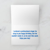 Carte Chanter une chanson d'anniversaire (Intérieur)