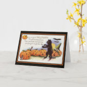 Carte Chanter une chanson d'Halloween (Fleur jaune)