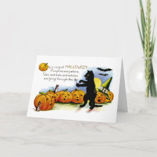 Carte Chanter une chanson d'Halloween