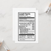 Carte Chanteur principal "Étiquette d'information nutrit (Devant/Arrière en situation)