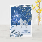 Carte Chanteurs de Cantique de Noël Souris (Fleur jaune)