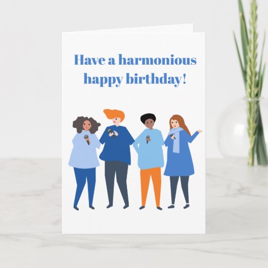 Carte Chanteurs harmonieux et heureux d'anniversaire (Devant)