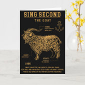 Carte Chantez en second La Chèvre (sur le dos) (Fleur jaune)