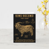 Carte Chantez en second la chèvre (sur le dos) (Fleur jaune)