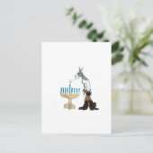 carte chanukah ( Hanoukka ) (Debout devant)