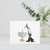 carte chanukah ( Hanoukka ) (Debout devant)