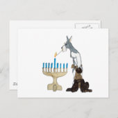 carte chanukah ( Hanoukka ) (Devant / Derrière)