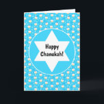 Carte Chanukah Jelly Doughnut Etoiles juives Snowflakes<br><div class="desc">Ce ruban fait un joli ajout à votre emballage cadeau Chanukah. Ou l'utiliser avec du papier couleur solide comme contraste. Sacs cadeaux,  ballotins et papier d'emballage correspondants disponibles.</div>