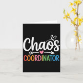 Carte Chaos Coordinator Funny Teacher Student Back To Sc (Fleur jaune)