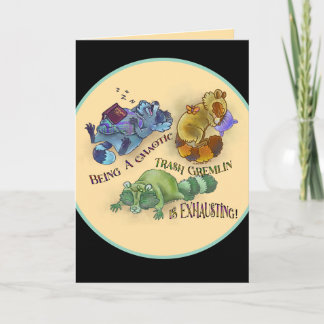 Carte Chaotic Trash Gremlin, sleepy raccoons