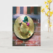 CARTE CHAPEAU (Fleur jaune)