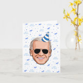 Carte Chapeau d'anniversaire de Joe Biden (Fleur jaune)