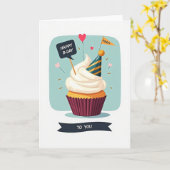 Carte Chapeau d'Anniversaire Festif (Fleur jaune)