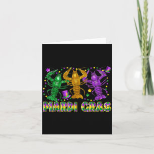 Carte Chapeau de bouffon de Mardi Gras perle Tee Crawfis