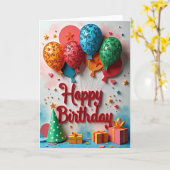 Carte Chapeau de Fête à Points (Fleur jaune)
