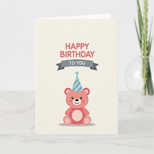 Carte Chapeau de Fête Créature Mignonne