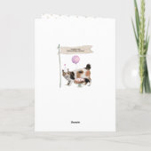 Carte Chapeau de fête d'anniversaire pour chat à queue c (Dos)