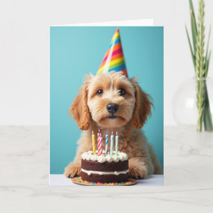 Carte Chapeau de Fête de Chiots