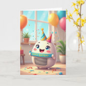 Carte Chapeau de Fête Joyeuse (Fleur jaune)