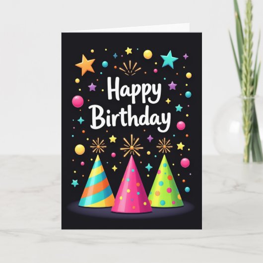 Carte Chapeau de Fête Joyeux (Devant)