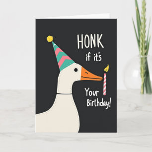 Carte Chapeau de Fête Oiseau Fantaisiste