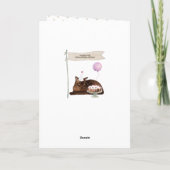 Carte Chapeau de fête pour l'anniversaire de chat birman (Dos)