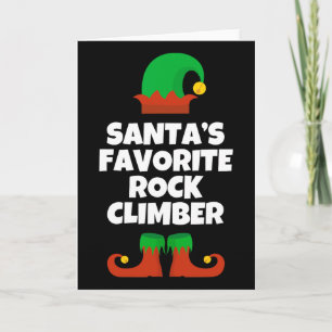 Carte Chapeau de grimpeur de Noël préféré du Père Noël d