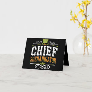 Carte Chapeau de Leprechaun chanceux du chef rétro Shena