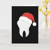 Carte Chapeau de Noël de dentiste pour dents Cadeau (Fleur jaune)