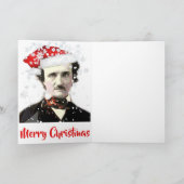 Carte Chapeau de Noël flocon de neige d'Edgar Allan Poe (Intérieur)