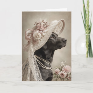 Carte Chapeau de Pâques Black Lab