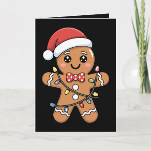 Carte Chapeau de Père Noël en pain d'épice de Noël Lumiè