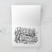 Carte Chapeau de Père Noël sur une clôture blanche (Intérieur)