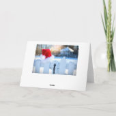Carte Chapeau de Père Noël sur une clôture blanche à pic (Dos)